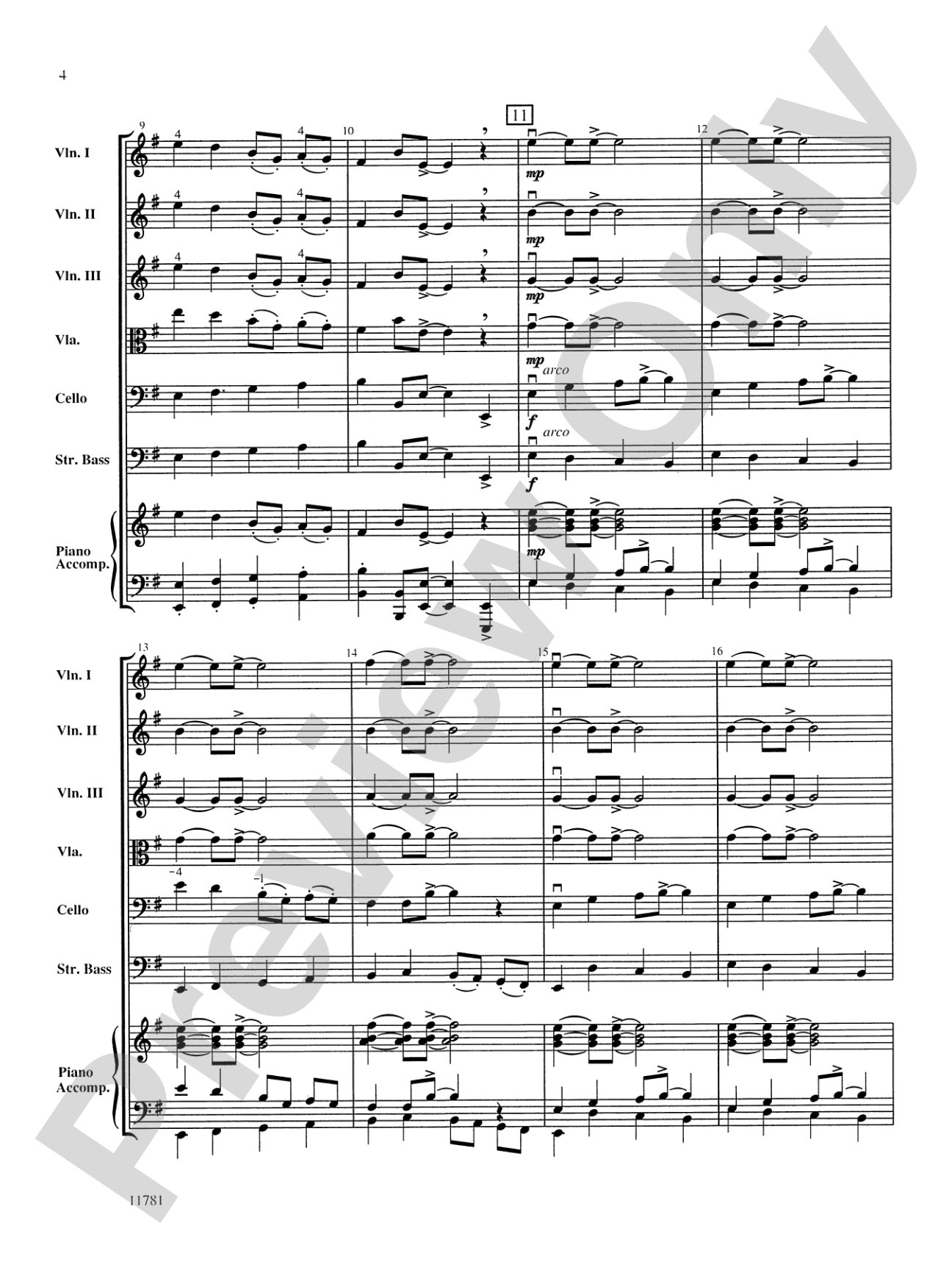 Stringtown Stroll: String Orchestra Conductor Score & Parts