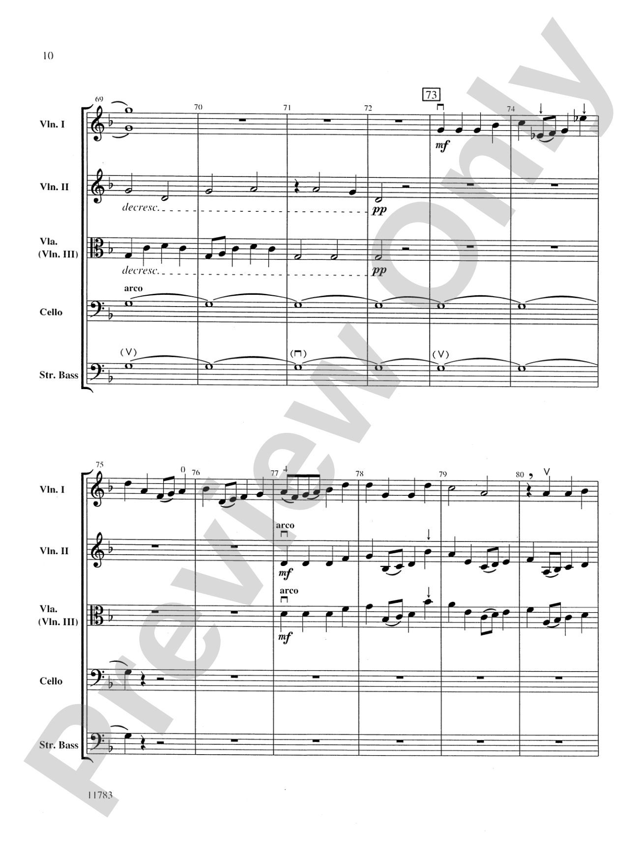 Arlington Sketches: String Orchestra Conductor Score & Parts