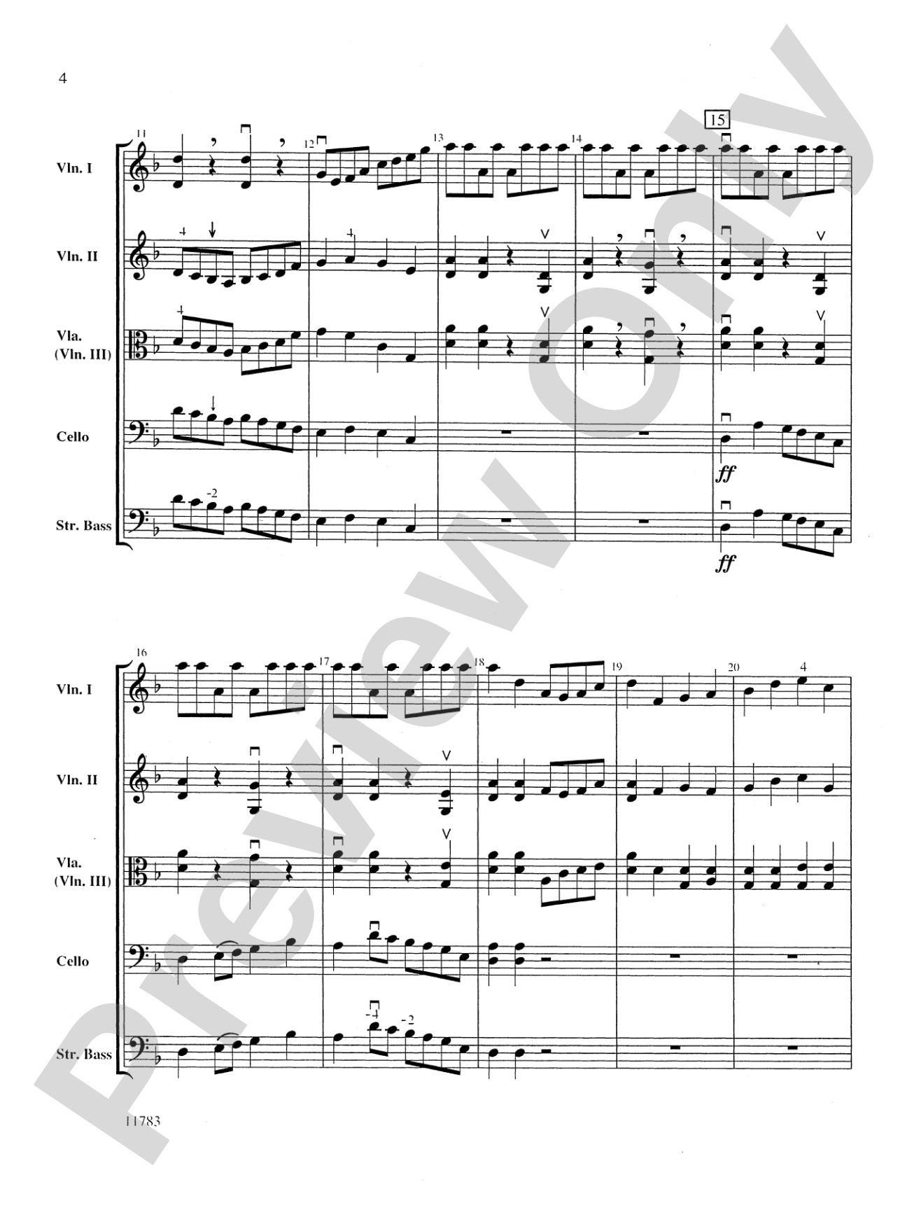 Arlington Sketches: String Orchestra Conductor Score & Parts