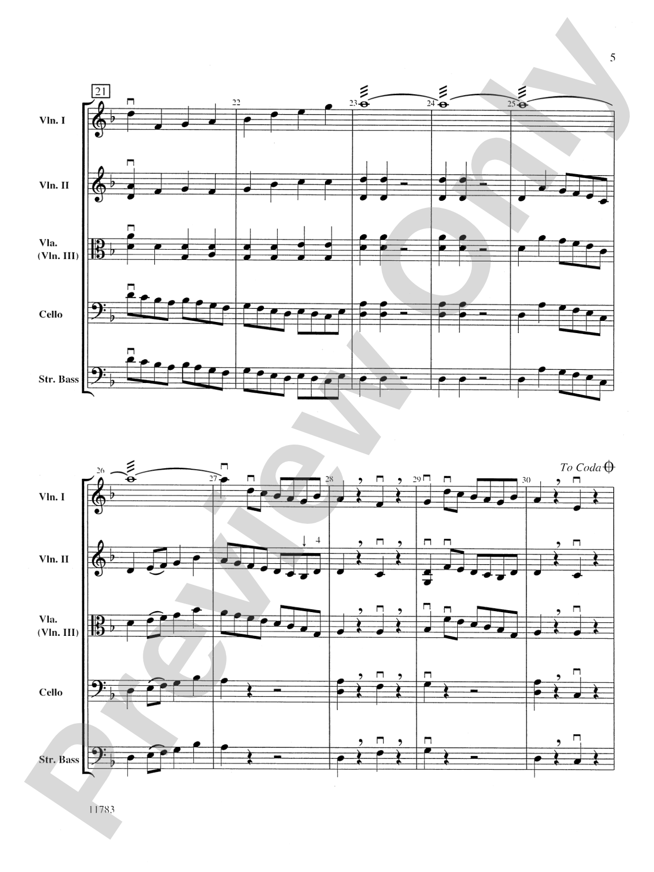 Arlington Sketches: String Orchestra Conductor Score & Parts