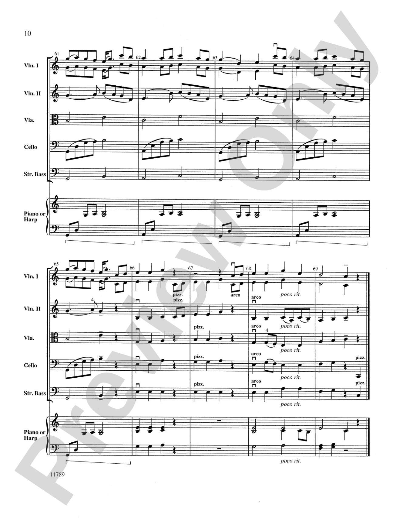 Fantasia on an Original Theme: String Orchestra Conductor Score & Parts
