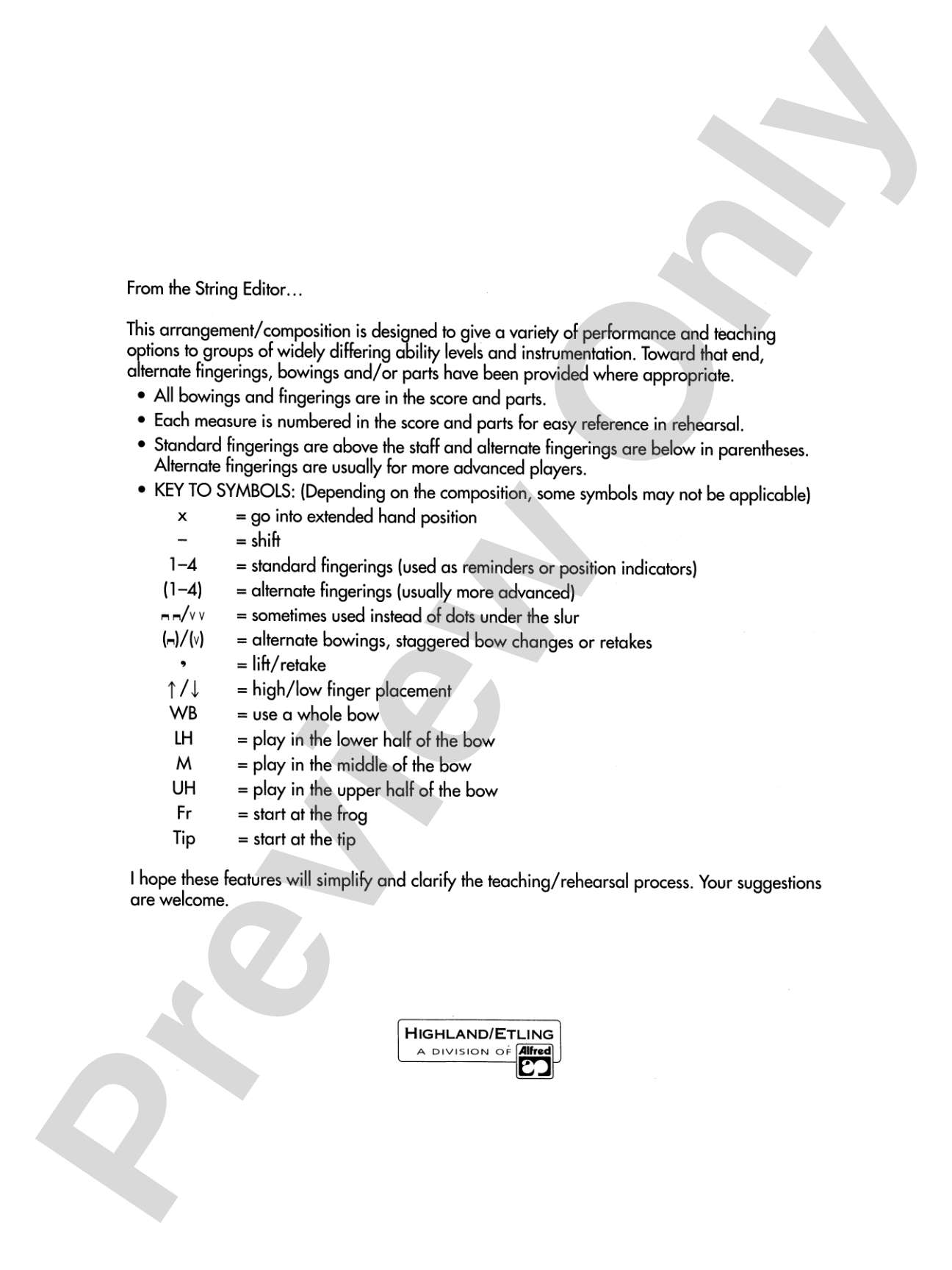 Fantasia on an Original Theme: String Orchestra Conductor Score & Parts