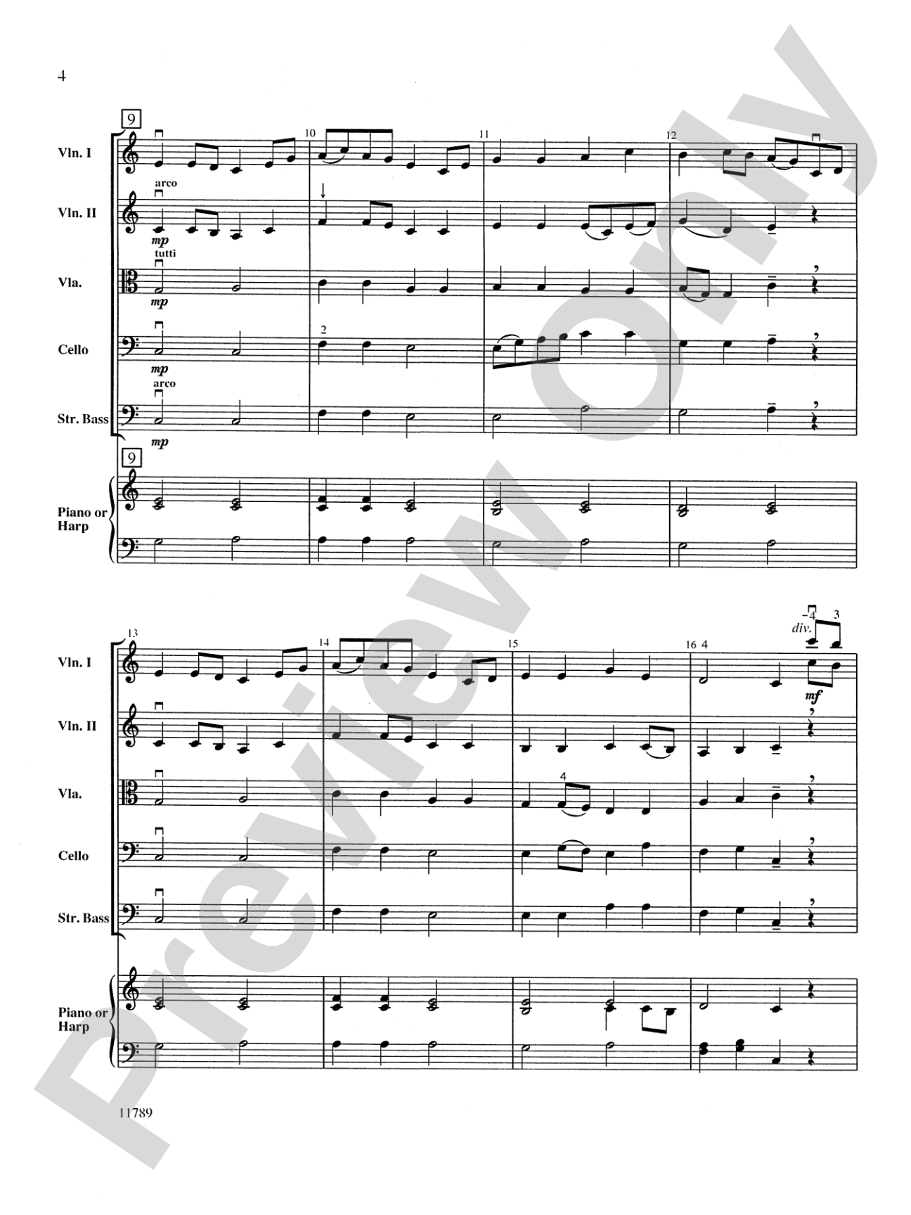 Fantasia on an Original Theme: String Orchestra Conductor Score & Parts