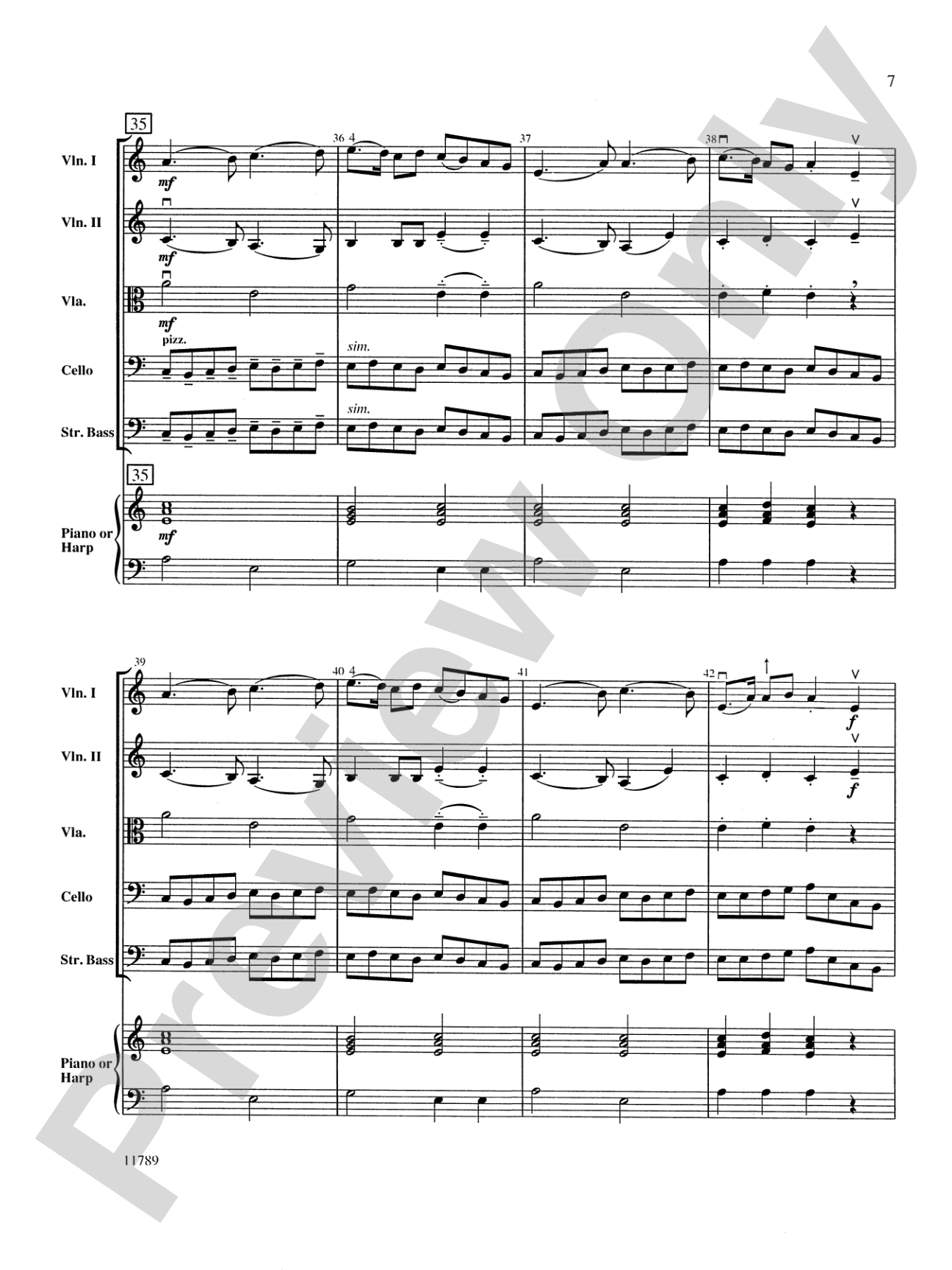 Fantasia on an Original Theme: String Orchestra Conductor Score & Parts