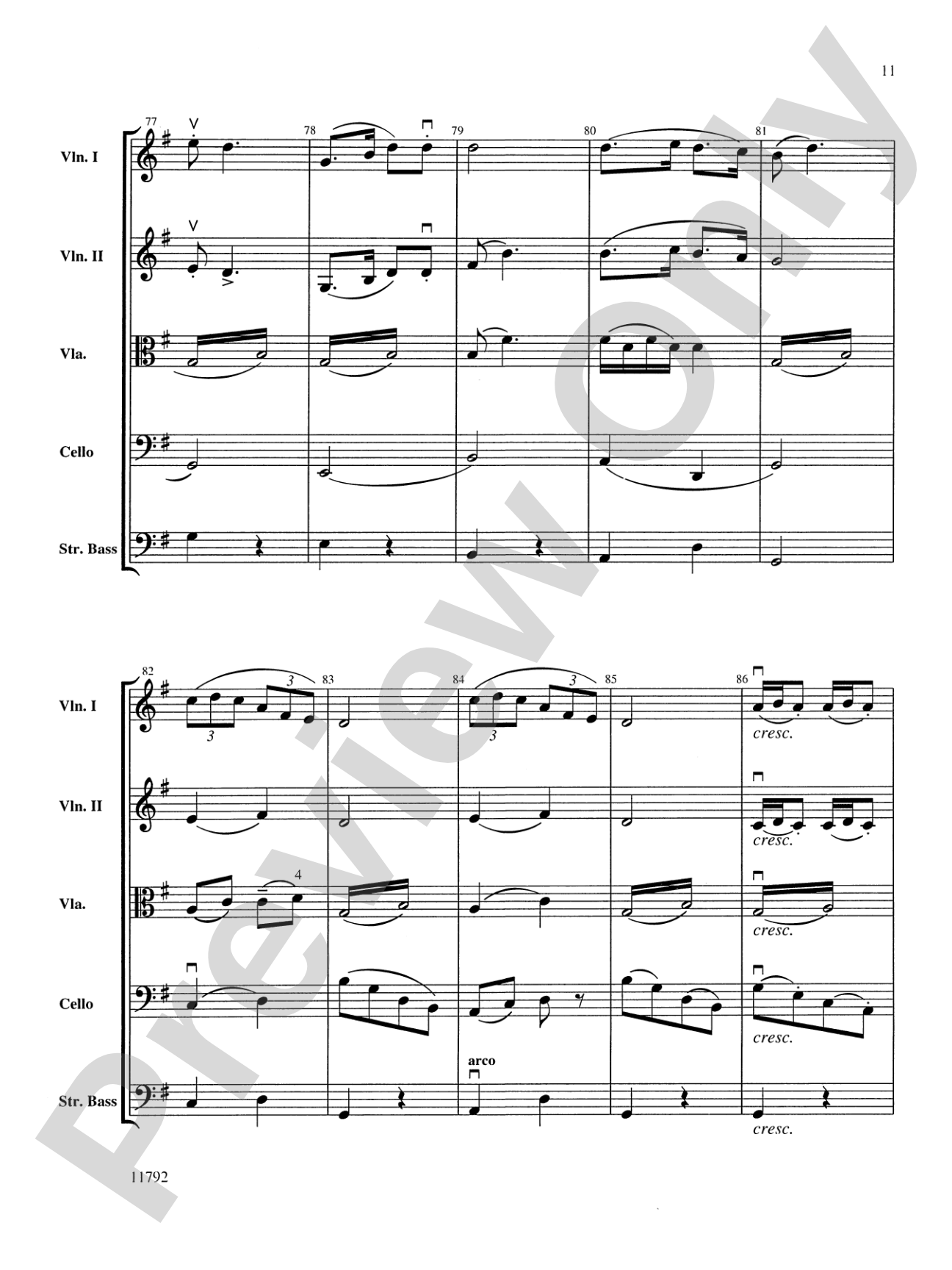 New World Symphony: String Orchestra Conductor Score & Parts