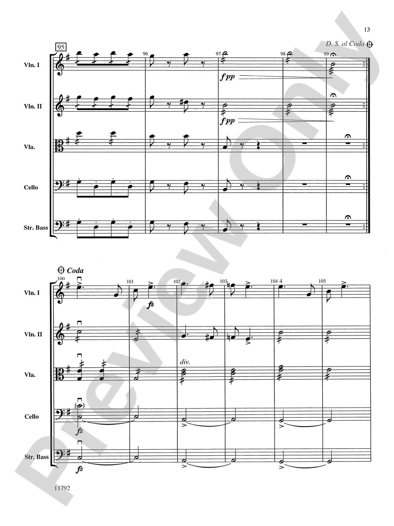 New World Symphony: String Orchestra Conductor Score & Parts
