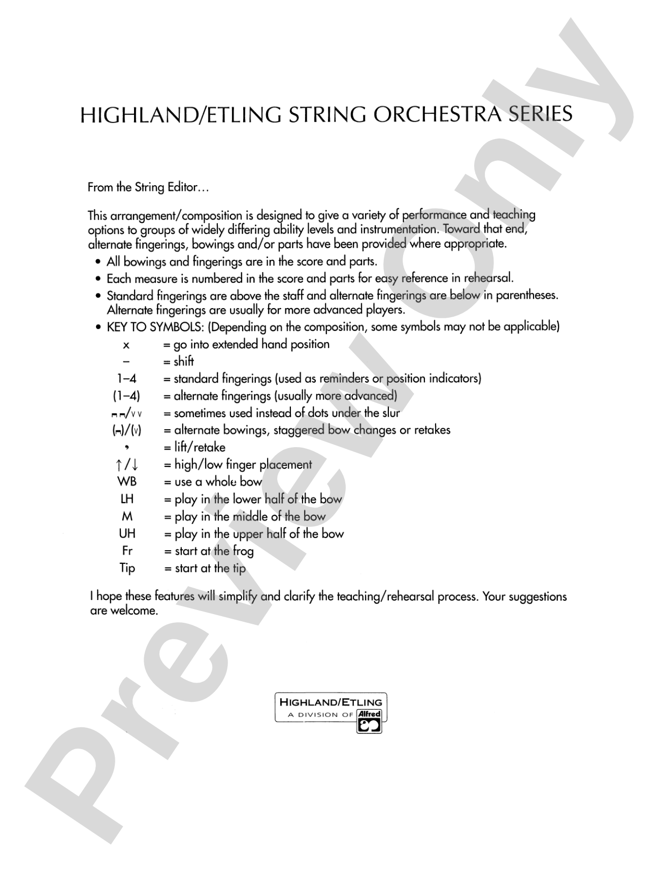 New World Symphony: String Orchestra Conductor Score & Parts