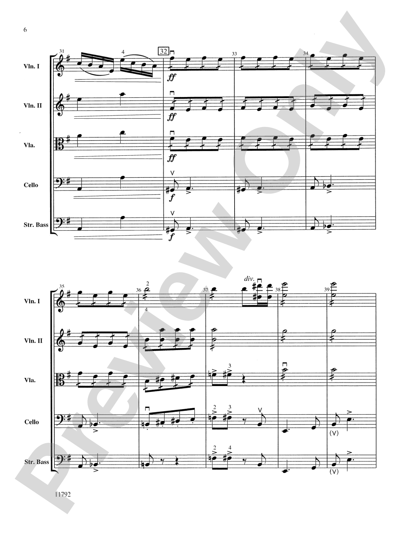New World Symphony: String Orchestra Conductor Score & Parts