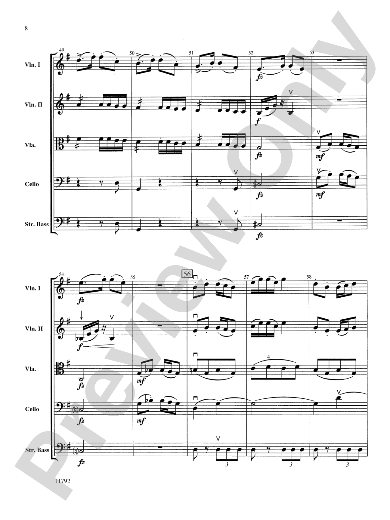 New World Symphony: String Orchestra Conductor Score & Parts