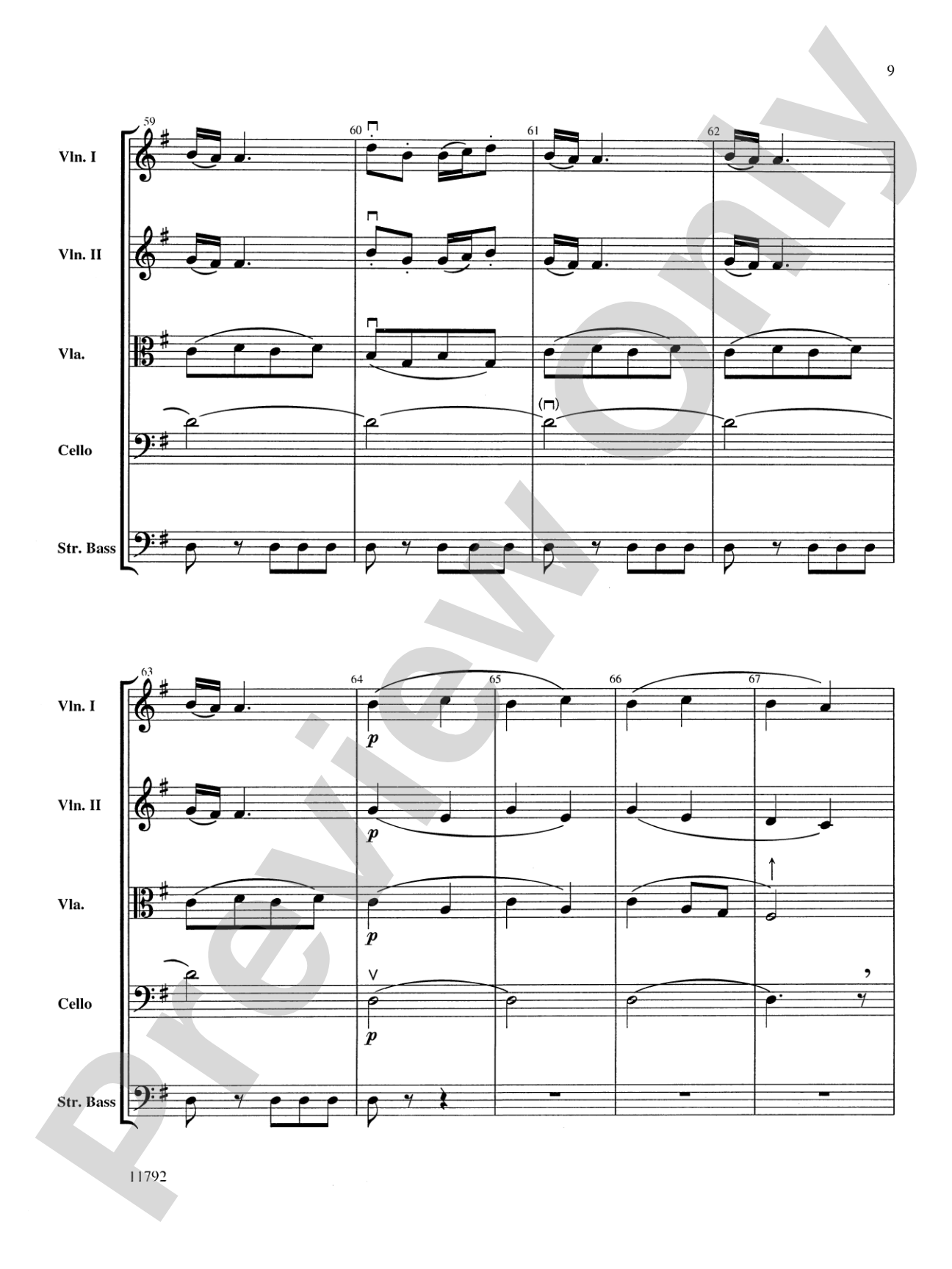 New World Symphony: String Orchestra Conductor Score & Parts