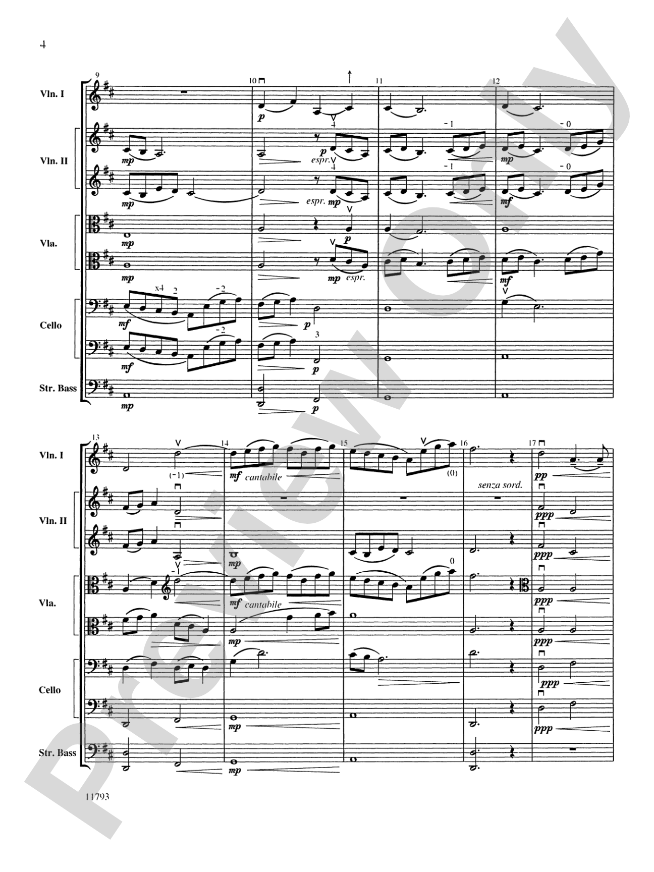 Adieu: String Orchestra Conductor Score & Parts