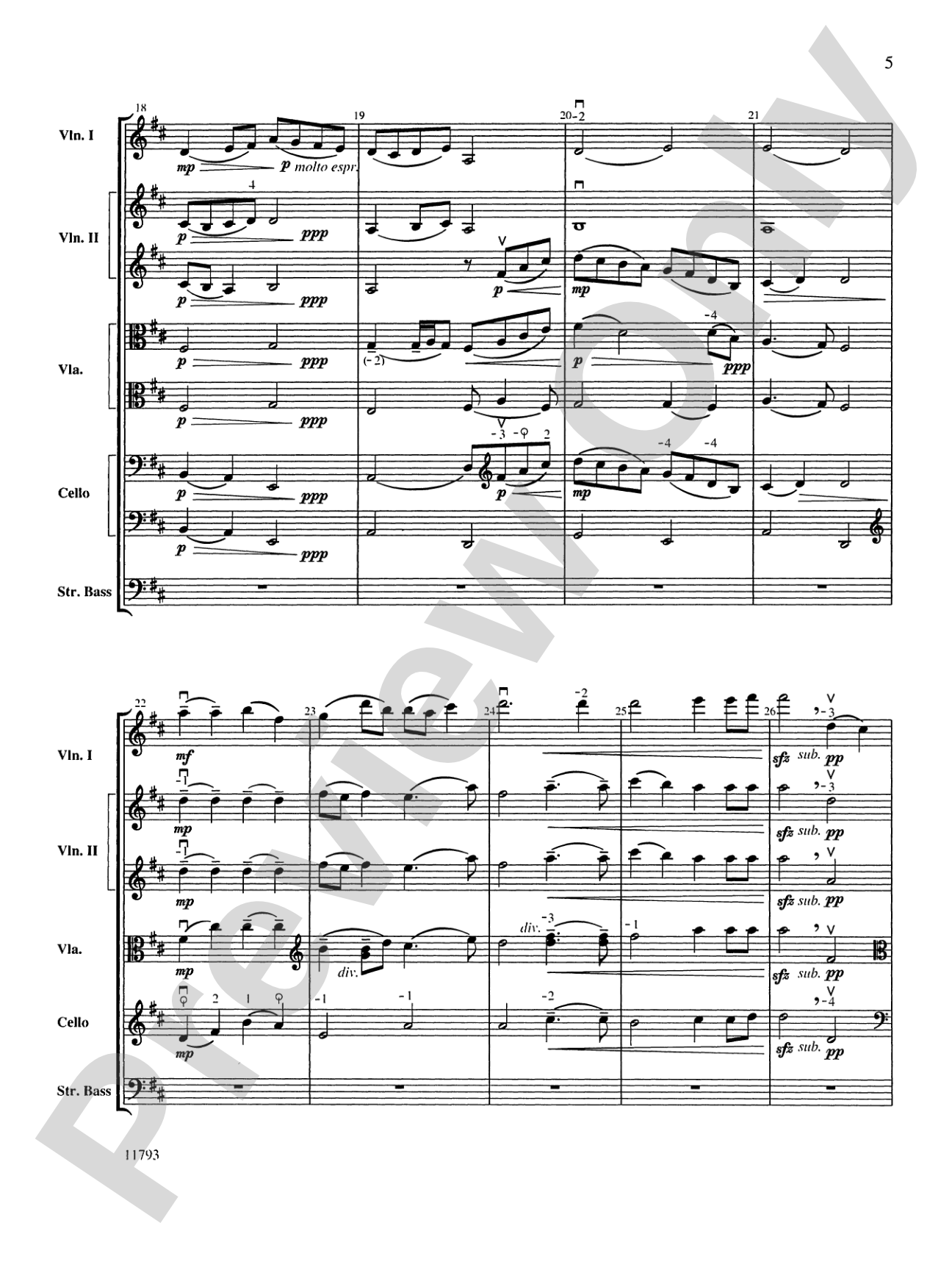 Adieu: String Orchestra Conductor Score & Parts