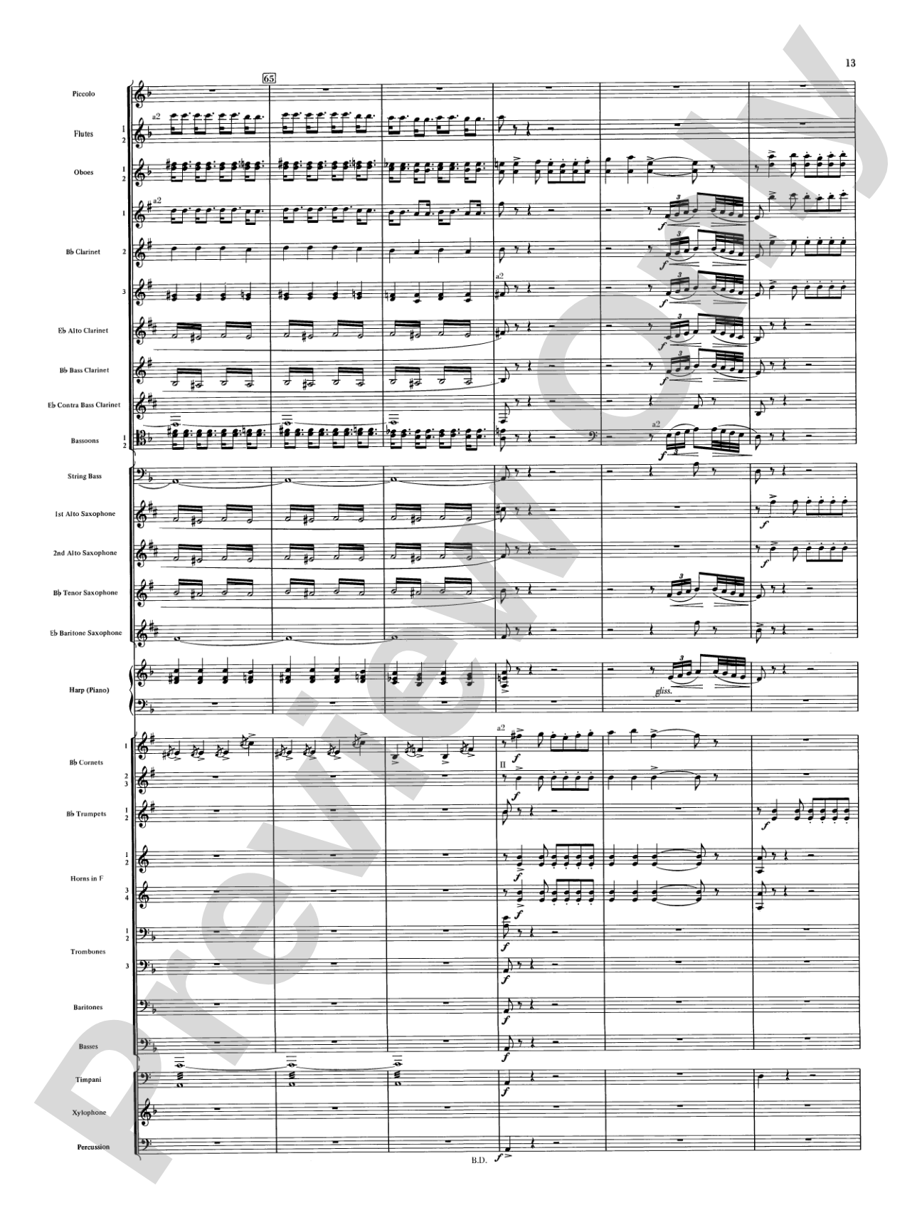 Night on Bald Mountain: Concert Band Conductor Score & Parts