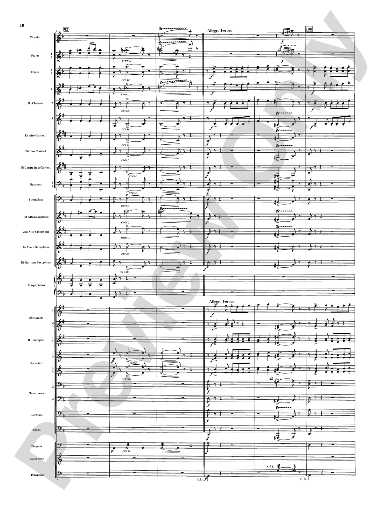 Night on Bald Mountain: Concert Band Conductor Score & Parts