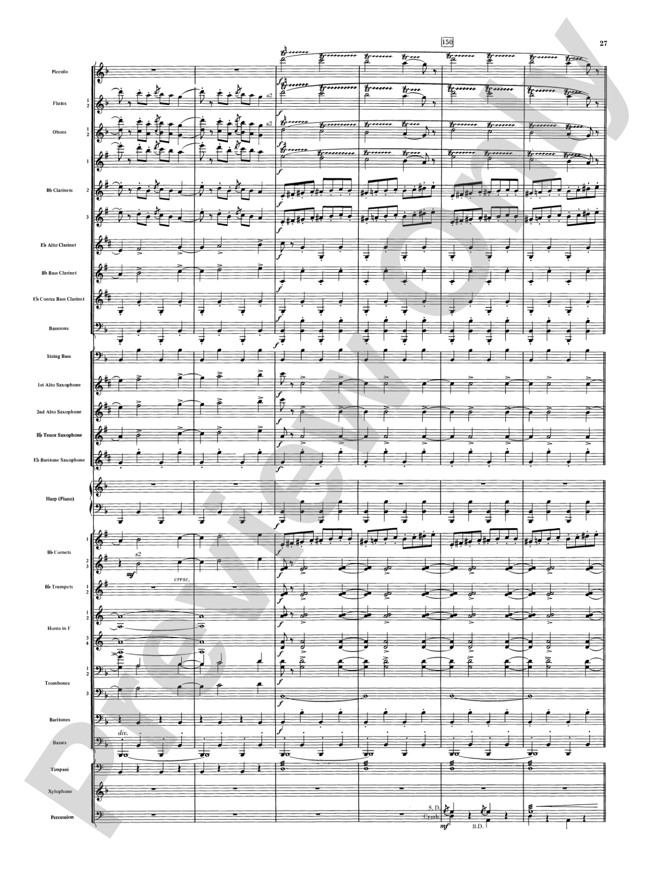 Night on Bald Mountain: Concert Band Conductor Score & Parts
