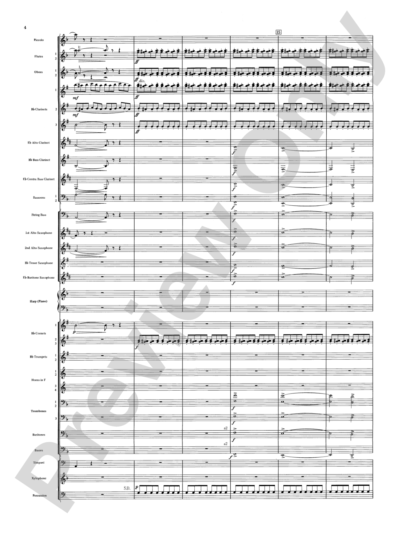 Night on Bald Mountain: Concert Band Conductor Score & Parts