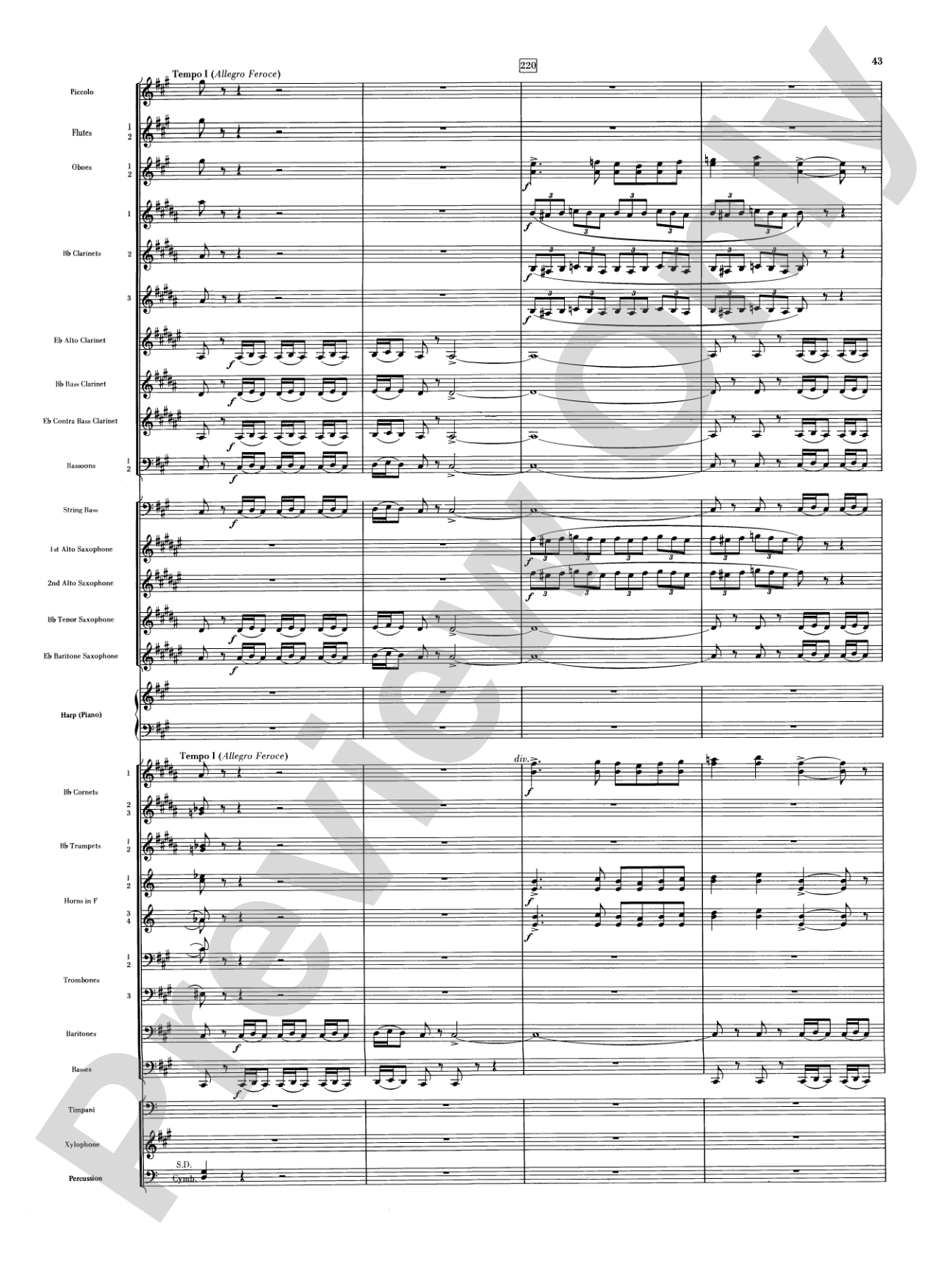 Night on Bald Mountain: Concert Band Conductor Score & Parts
