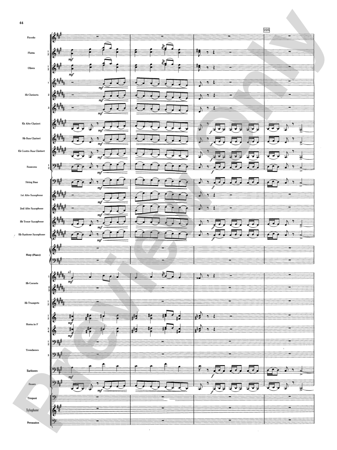 Night on Bald Mountain: Concert Band Conductor Score & Parts