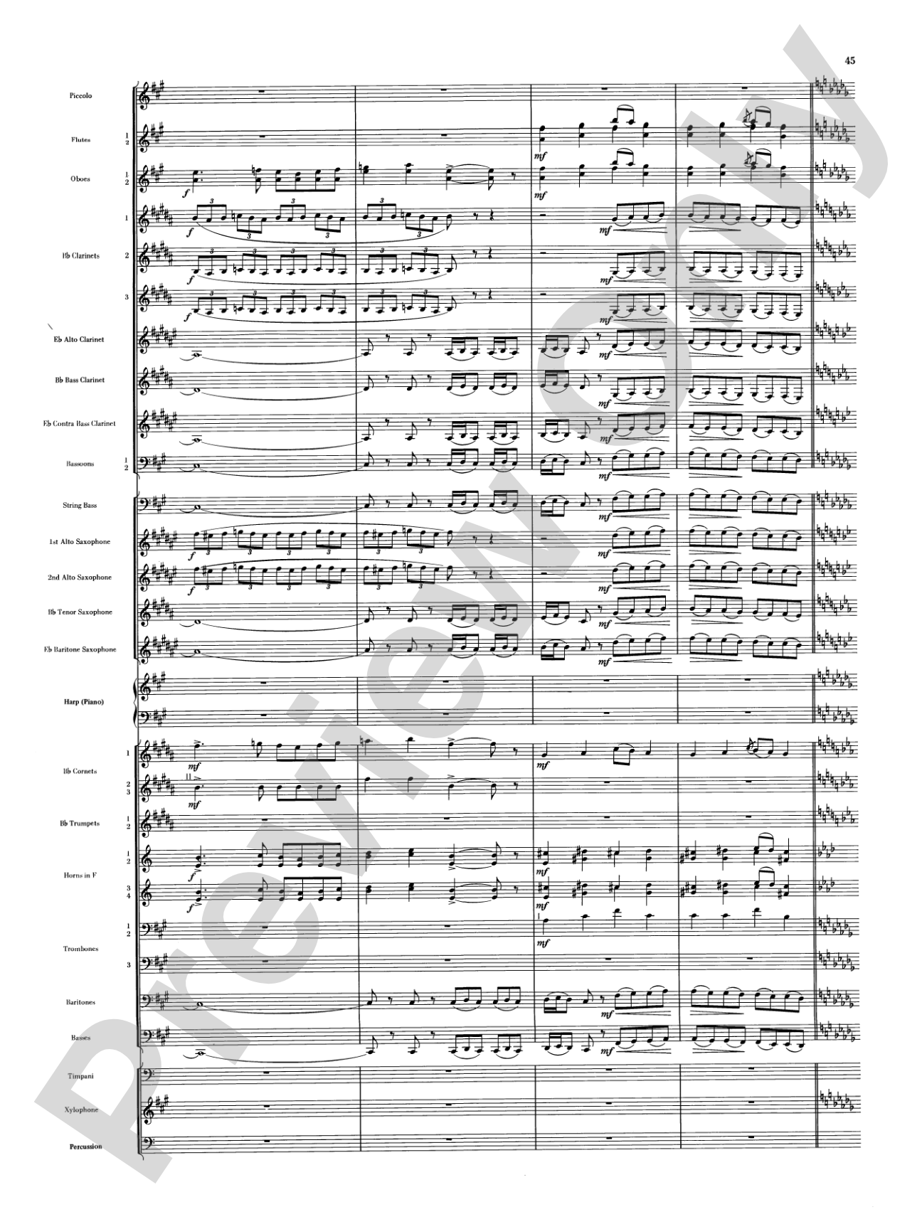 Night on Bald Mountain: Concert Band Conductor Score & Parts