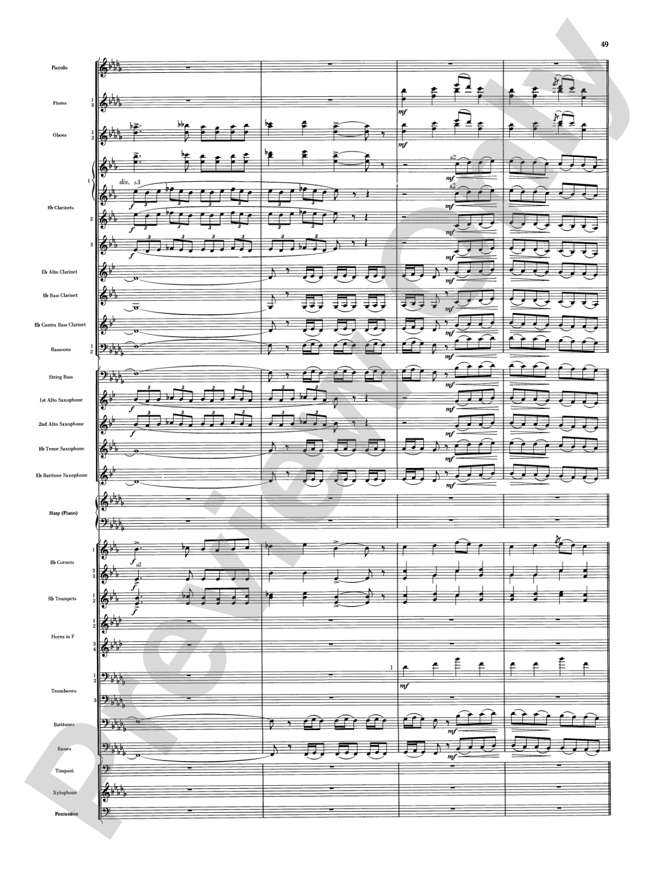 Night on Bald Mountain: Concert Band Conductor Score & Parts