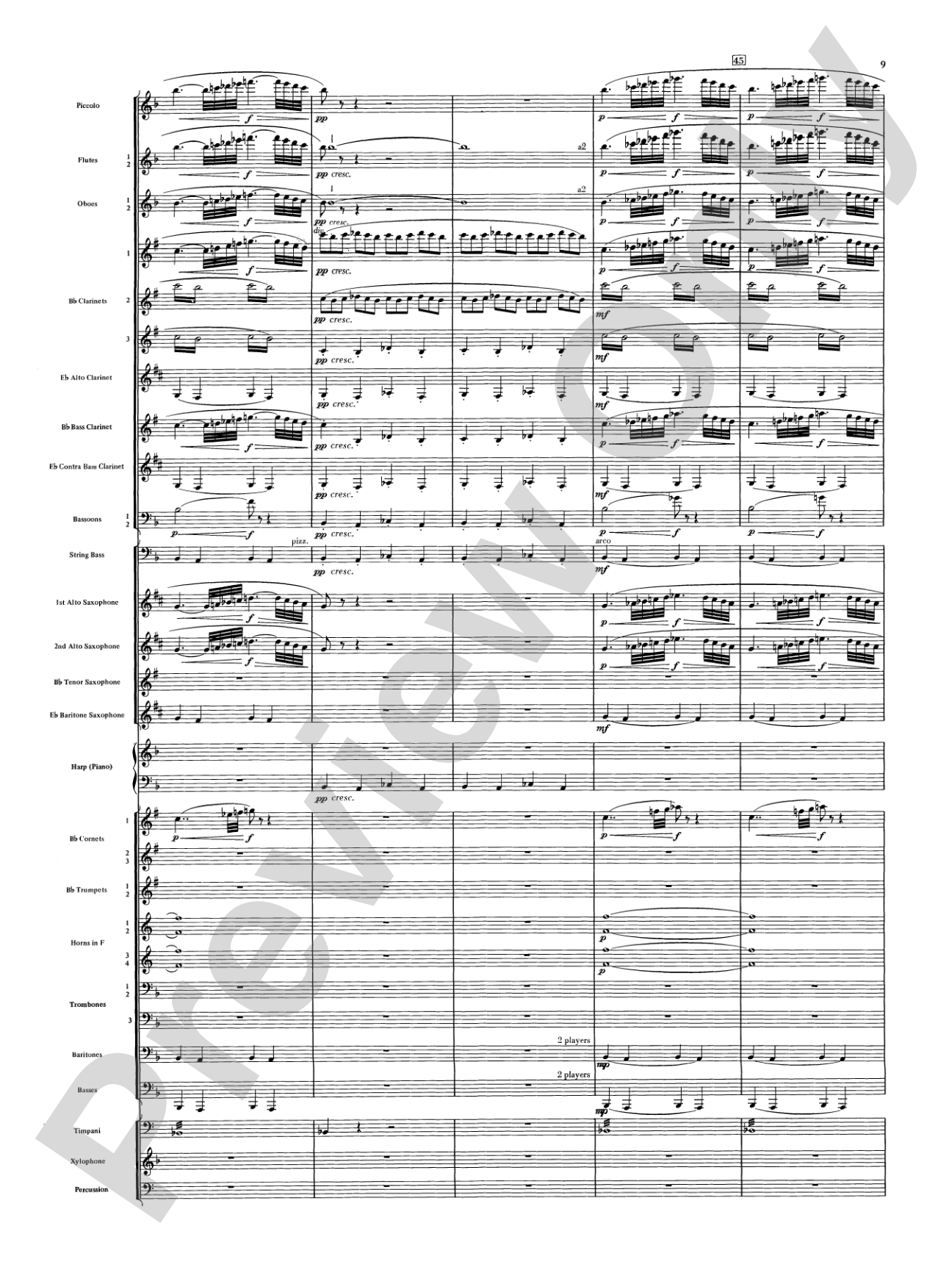 Night on Bald Mountain: Concert Band Conductor Score & Parts