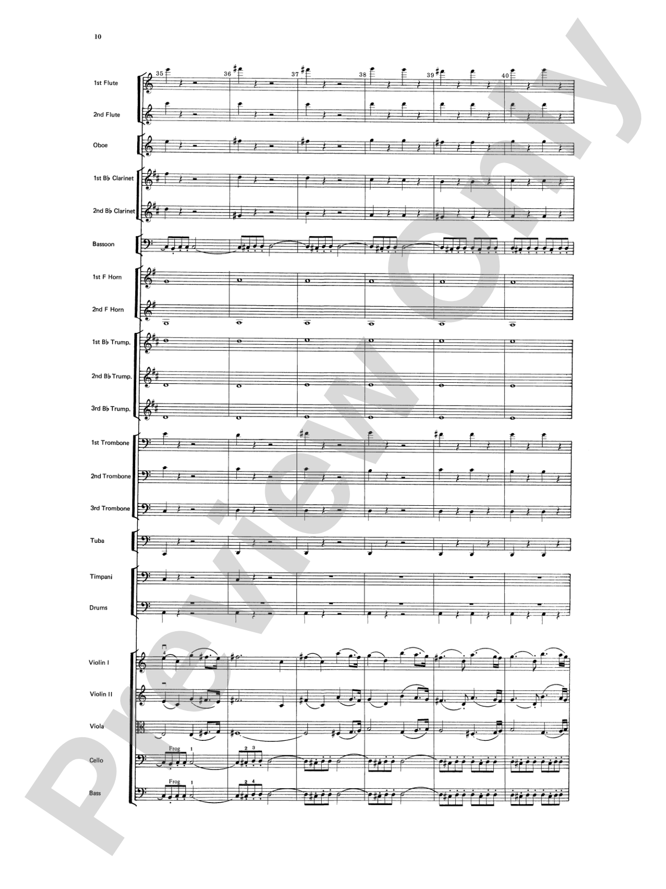 Beethoven's 5th Symphony, Finale: Score