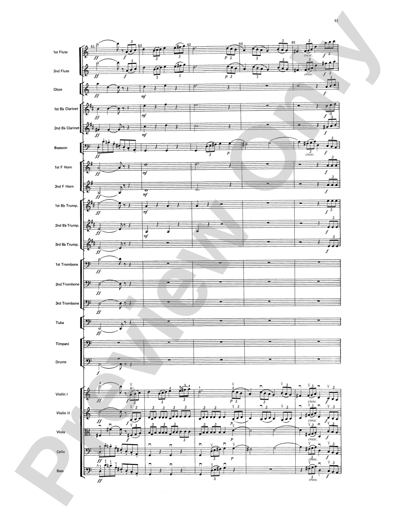 Beethoven's 5th Symphony, Finale: Score