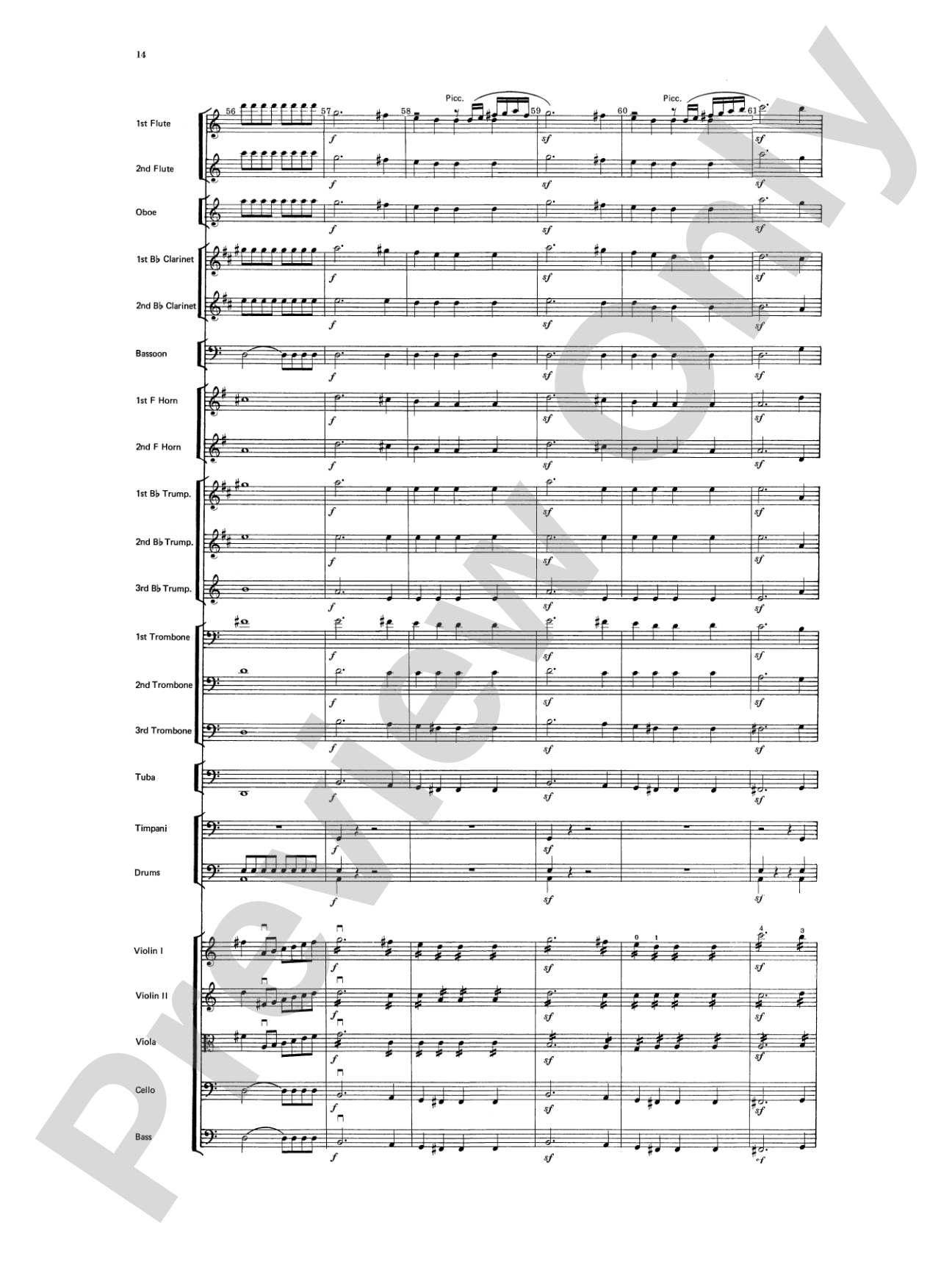 Beethoven's 5th Symphony, Finale: Score