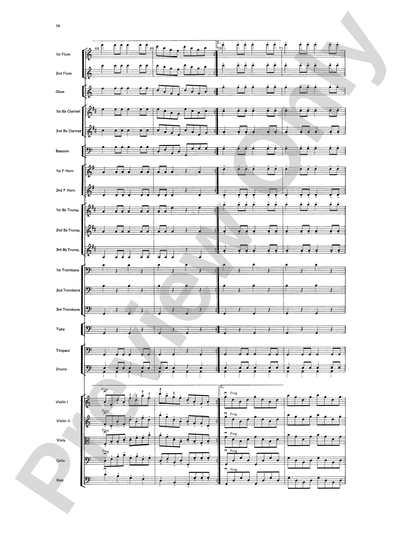 Beethoven's 5th Symphony, Finale: Score