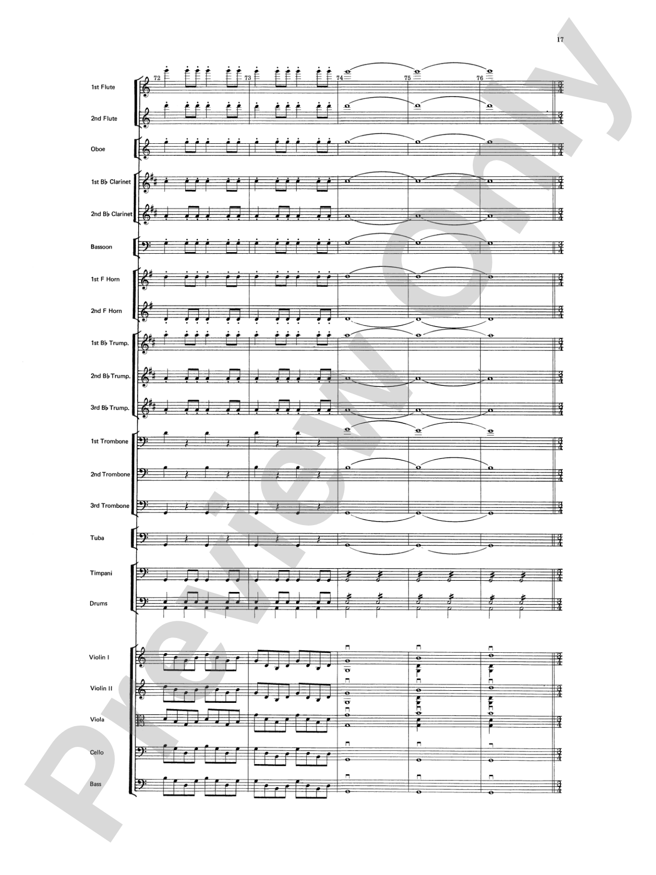 Beethoven's 5th Symphony, Finale: Score