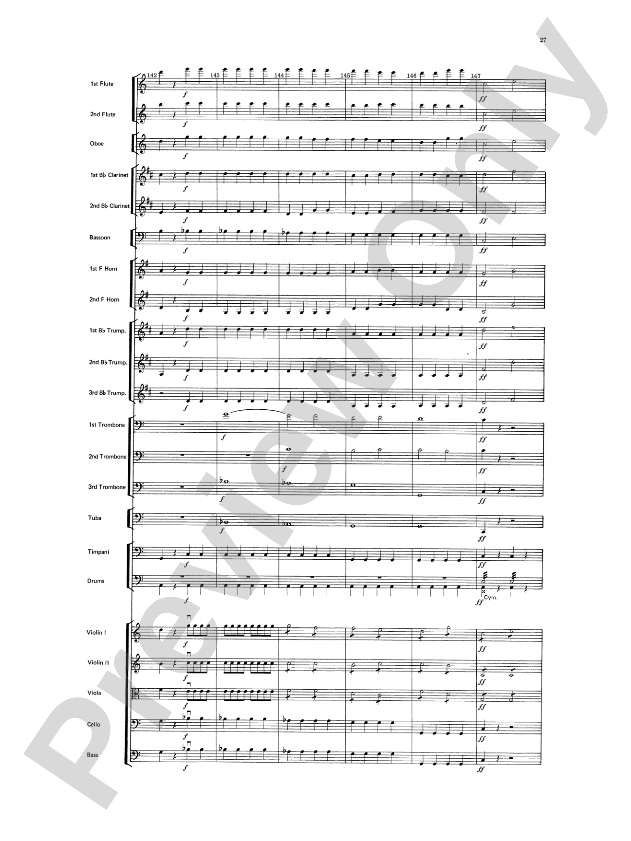 Beethoven's 5th Symphony, Finale: Score