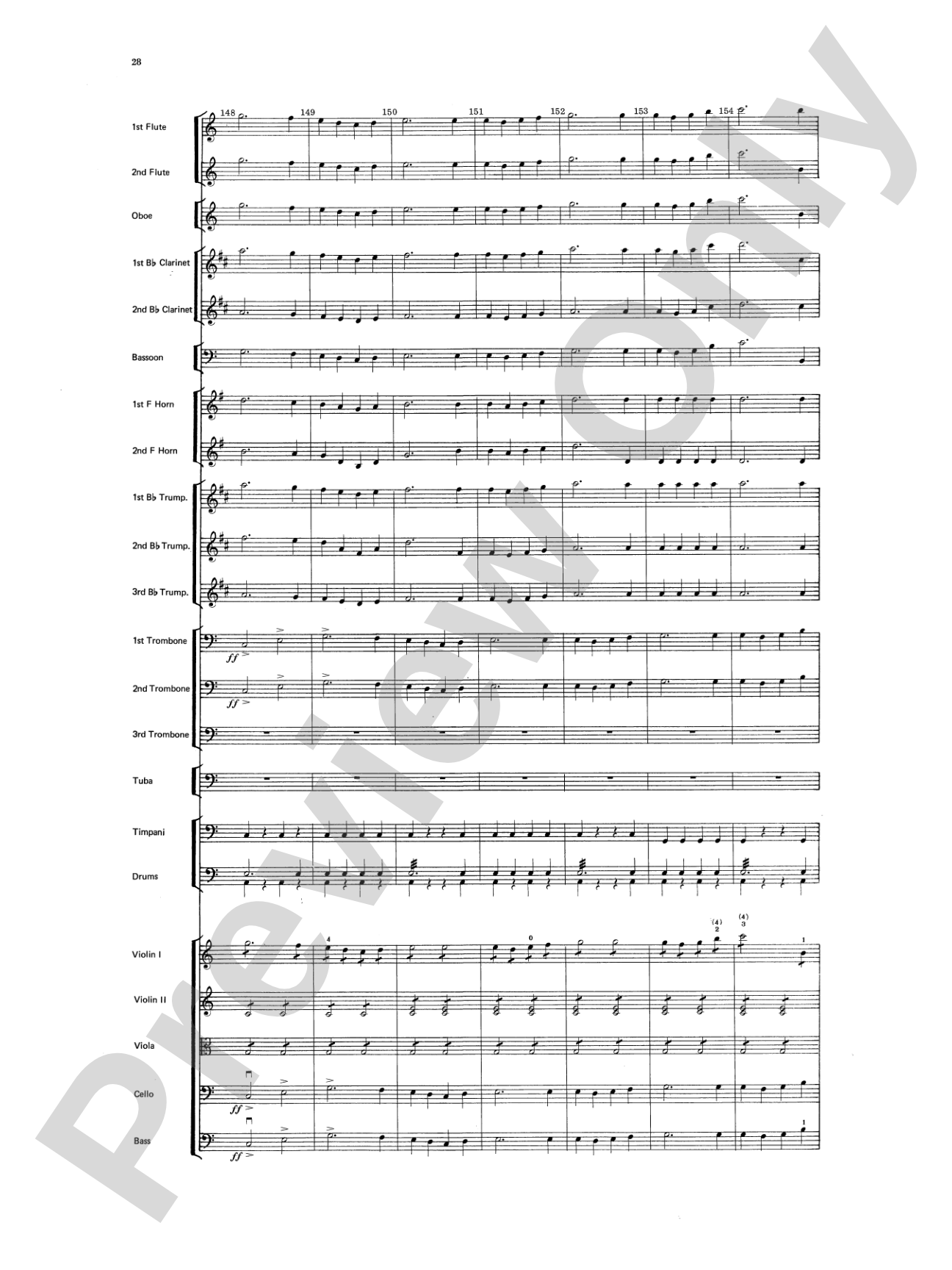 Beethoven's 5th Symphony, Finale: Score