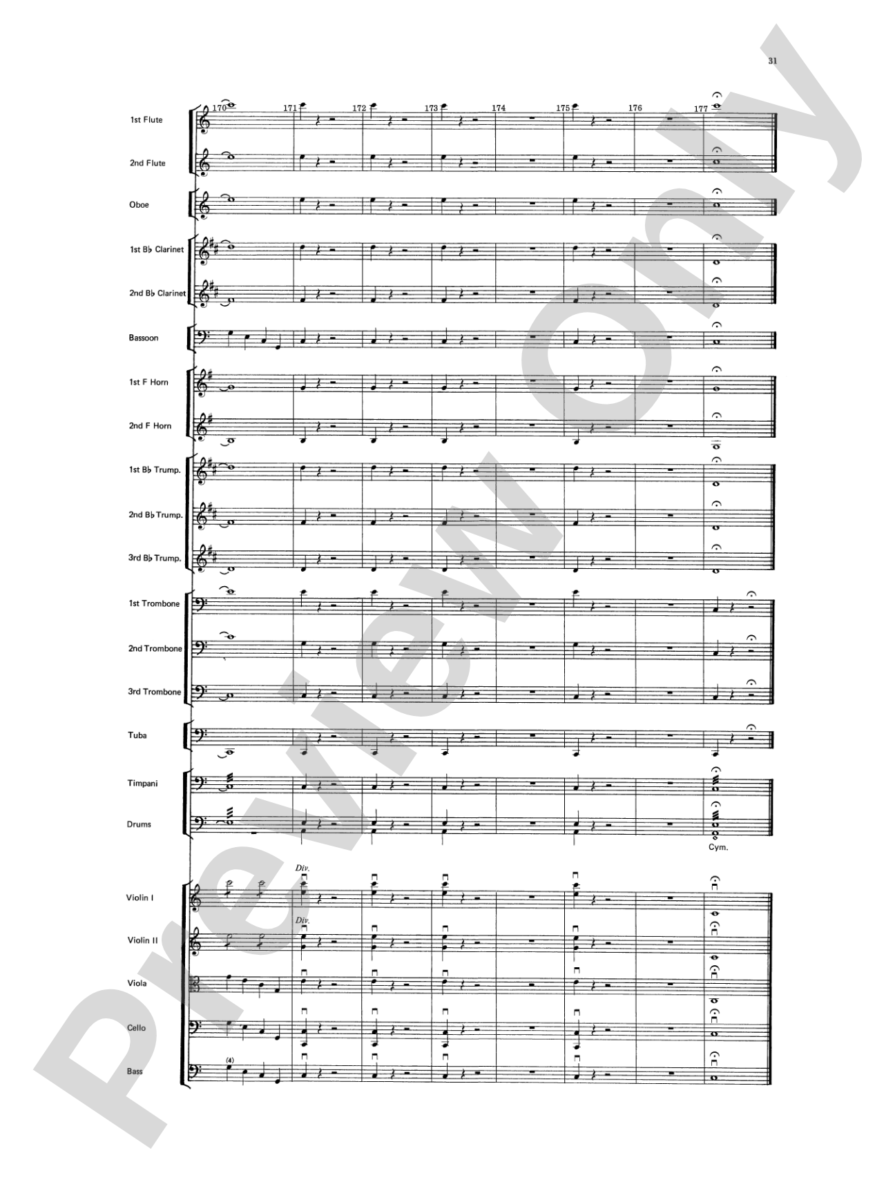 Beethoven's 5th Symphony, Finale: Score