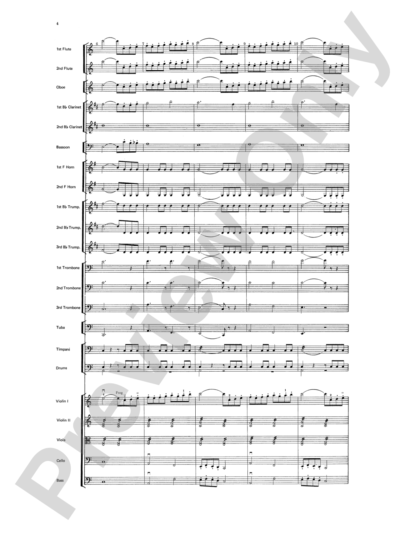 Beethoven's 5th Symphony, Finale: Score