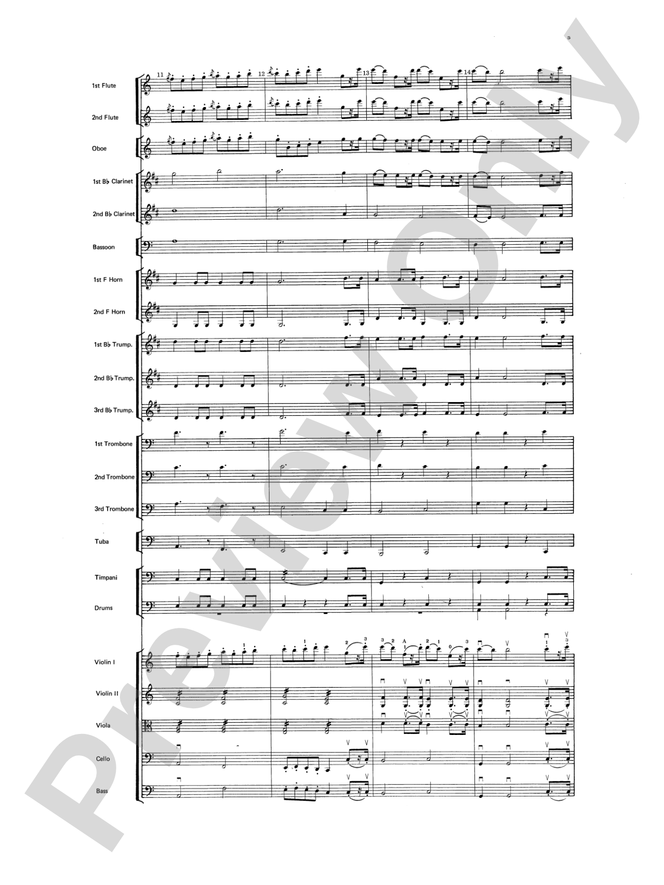 Beethoven's 5th Symphony, Finale: Score