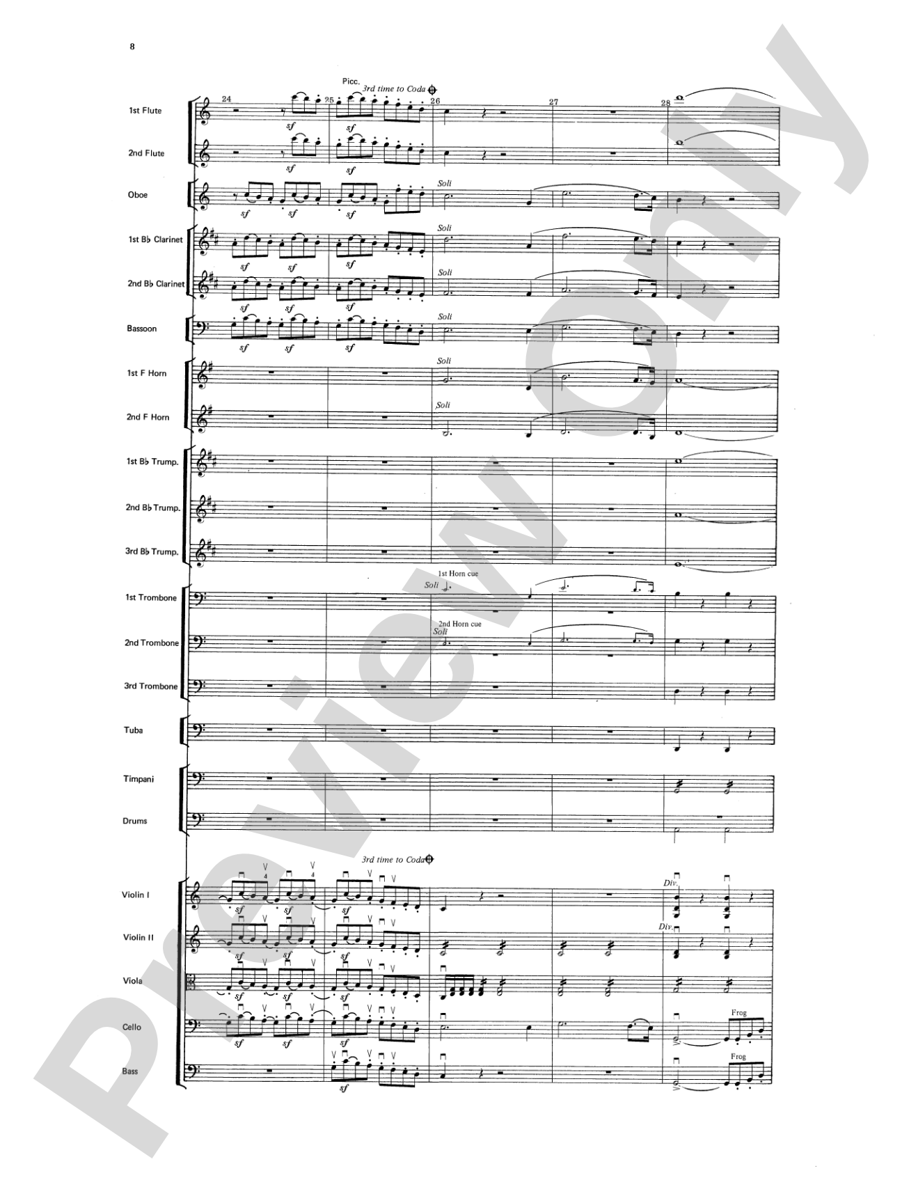 Beethoven's 5th Symphony, Finale: Score