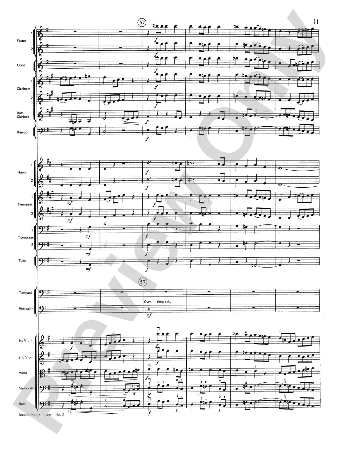 Brandenburg Sinfonia: Full Orchestra Conductor Score & Parts