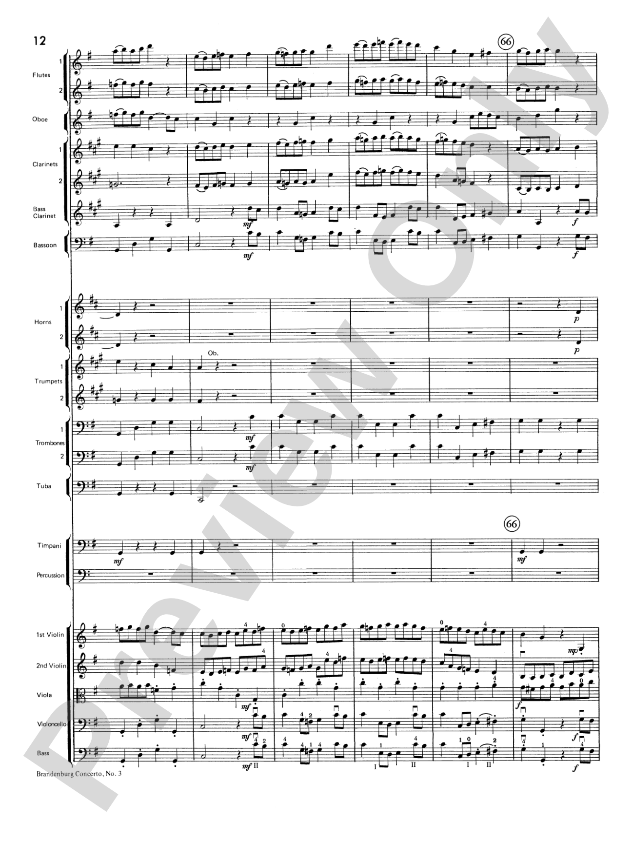 Brandenburg Sinfonia: Full Orchestra Conductor Score & Parts