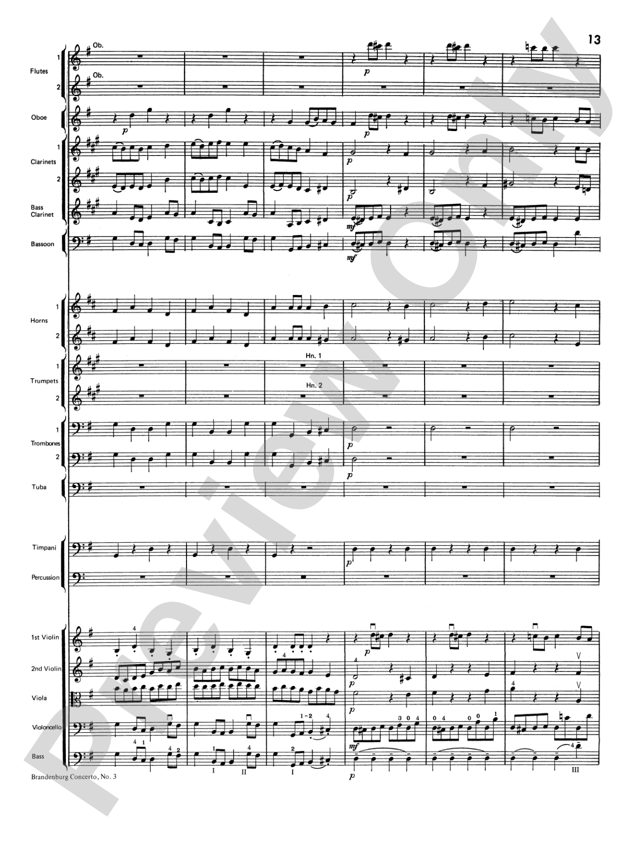 Brandenburg Sinfonia: Full Orchestra Conductor Score & Parts