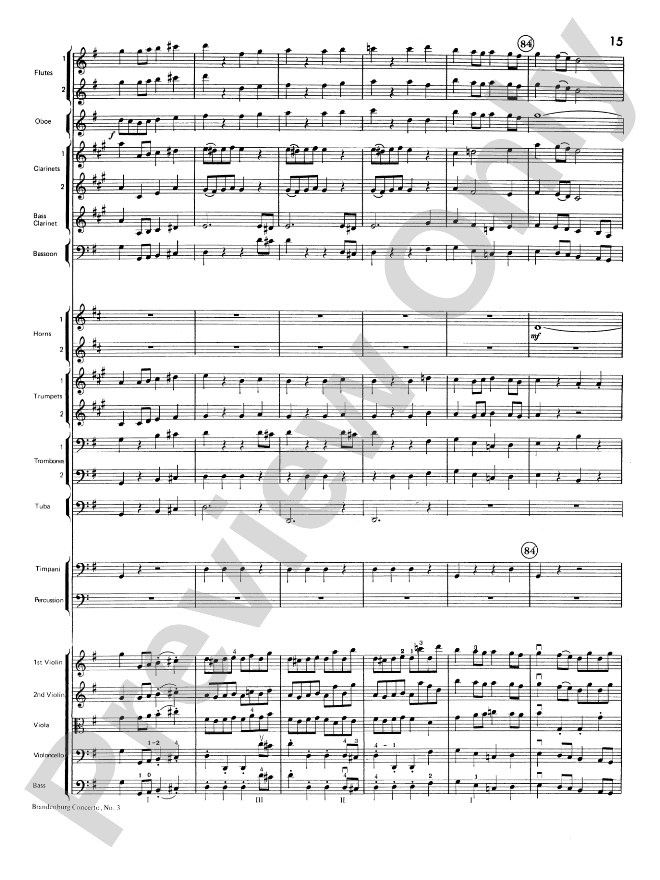 Brandenburg Sinfonia: Full Orchestra Conductor Score & Parts