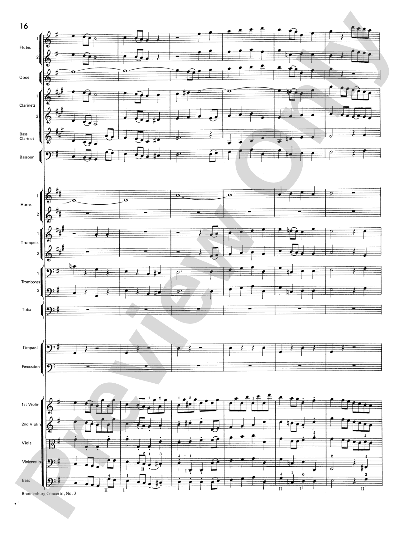 Brandenburg Sinfonia: Full Orchestra Conductor Score & Parts