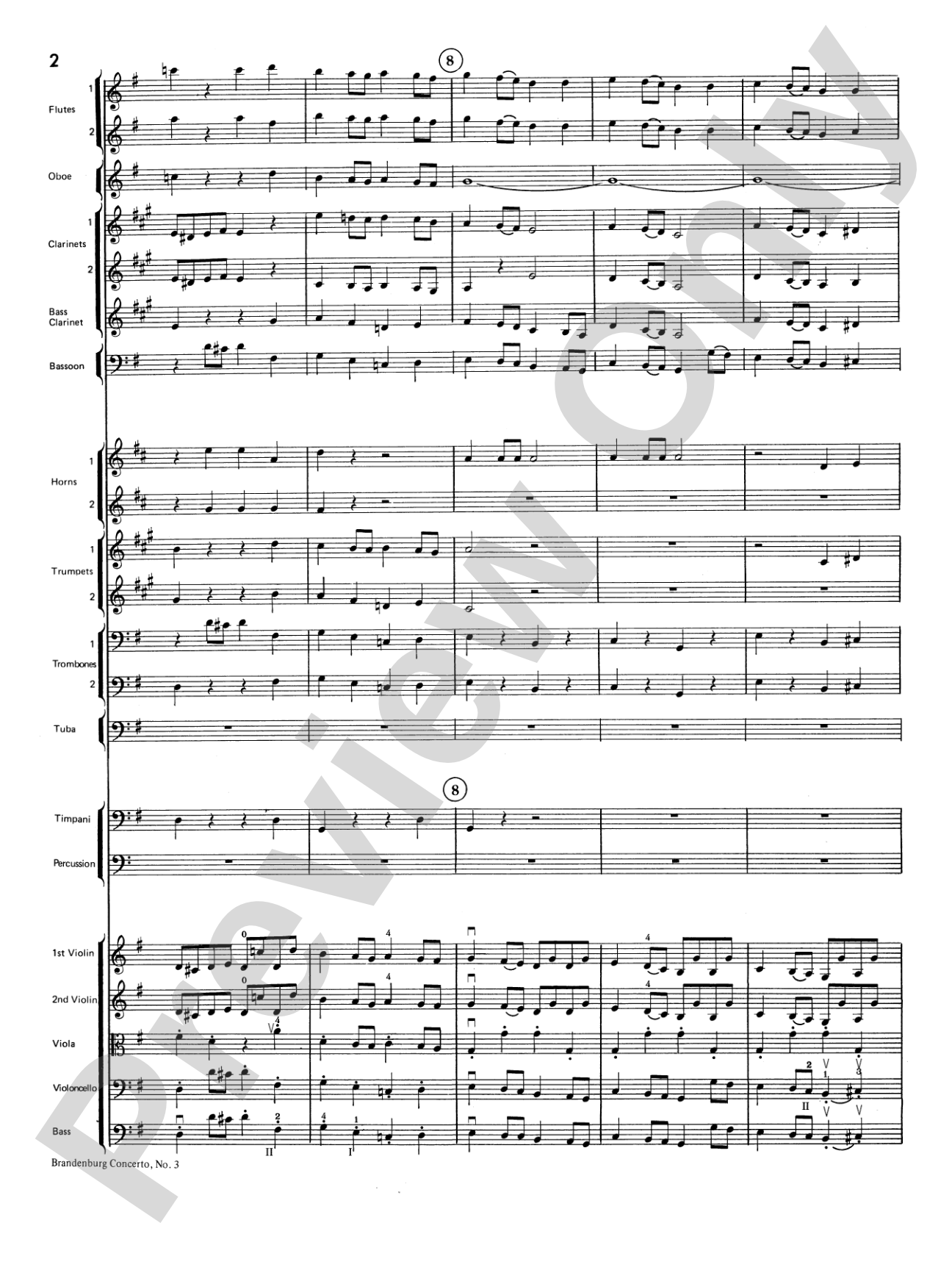 Brandenburg Sinfonia: Full Orchestra Conductor Score & Parts
