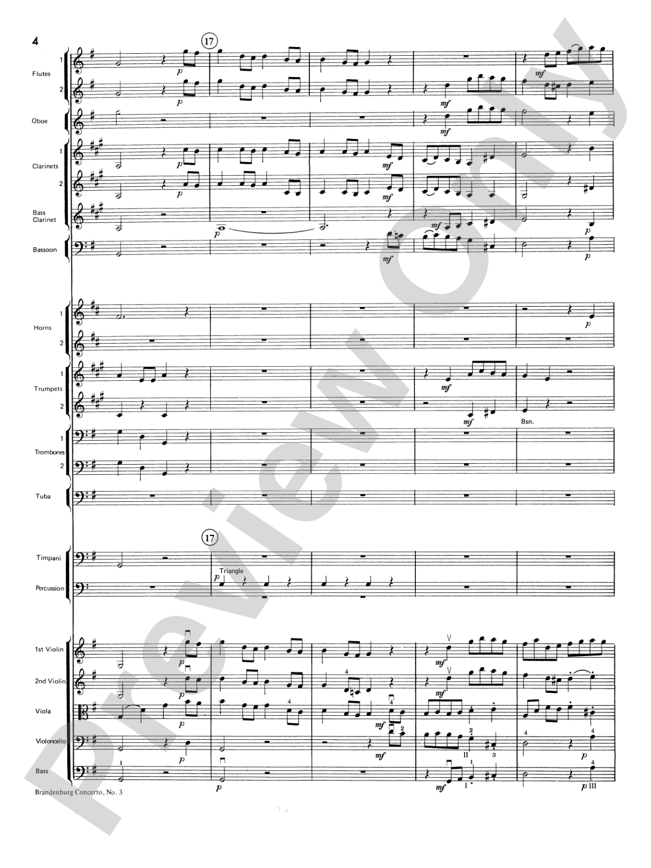 Brandenburg Sinfonia: Full Orchestra Conductor Score & Parts