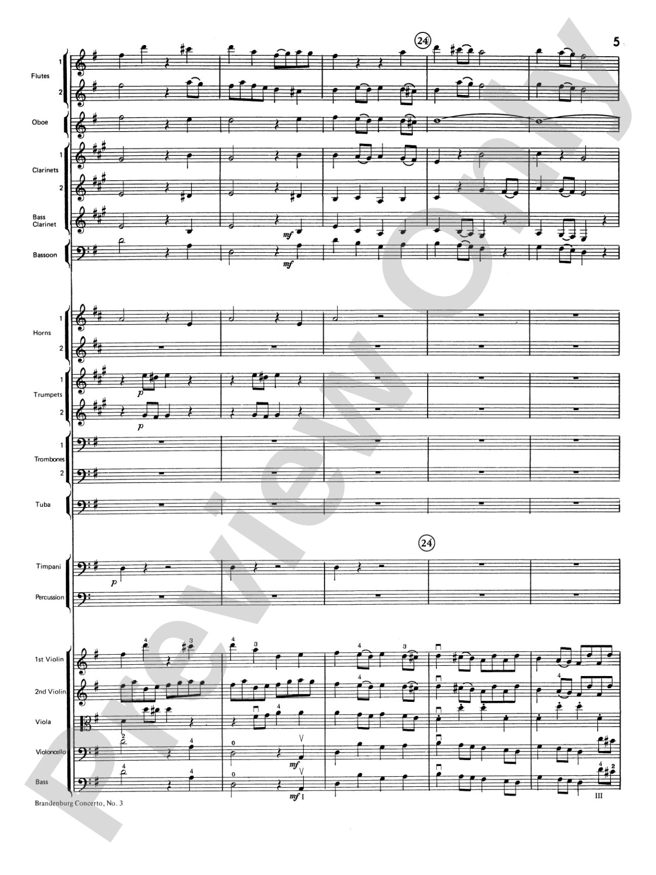 Brandenburg Sinfonia: Full Orchestra Conductor Score & Parts