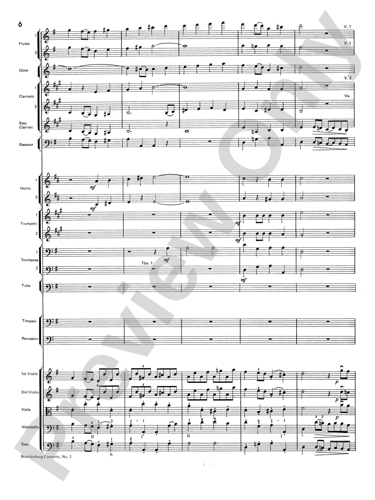 Brandenburg Sinfonia: Full Orchestra Conductor Score & Parts