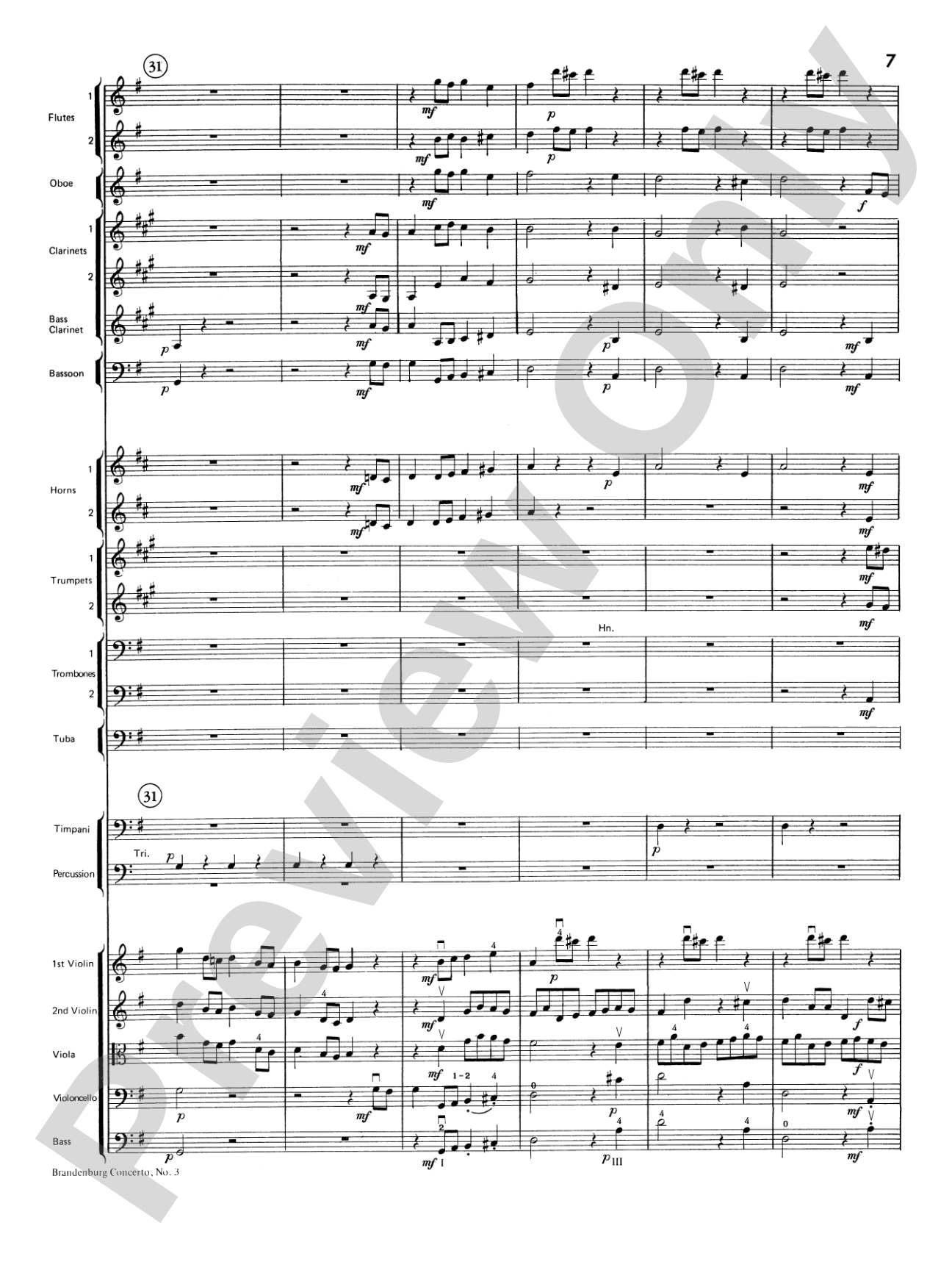 Brandenburg Sinfonia: Full Orchestra Conductor Score & Parts