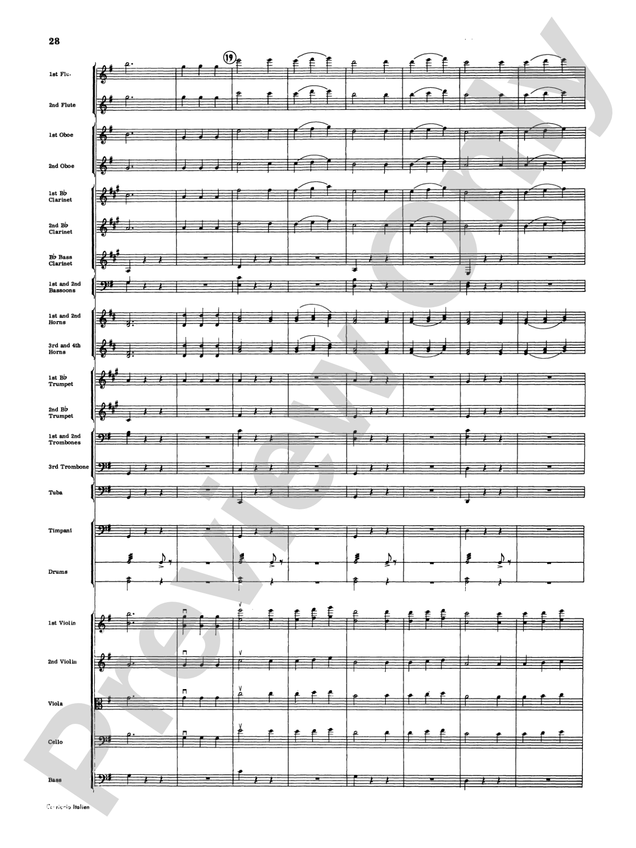 Capriccio Italienne: Full Orchestra Conductor Score & Parts