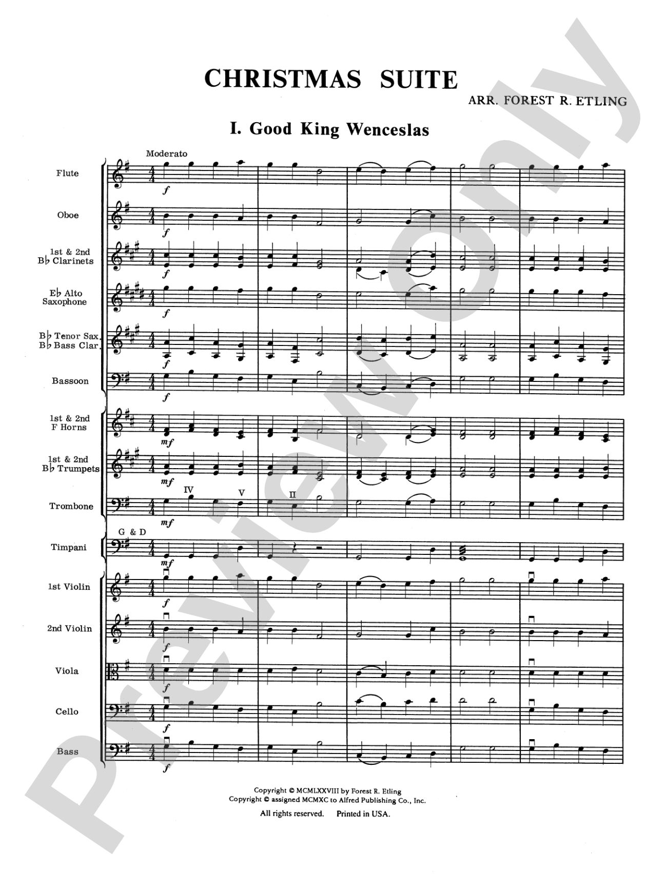 Christmas Suite: Full Orchestra Conductor Score & Parts