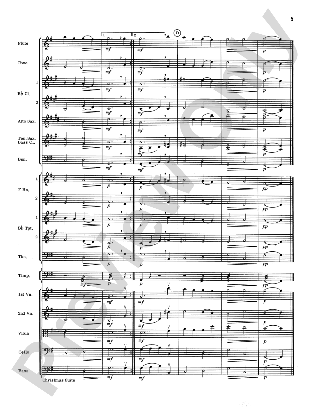 Christmas Suite: Full Orchestra Conductor Score & Parts