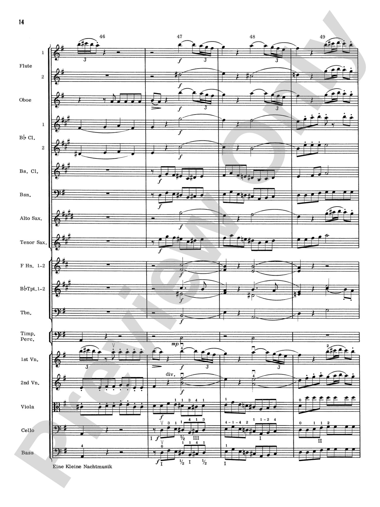 Eine Kleine Nachtmusik, 1st Movement: Full Orchestra Conductor Score & Parts